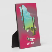 Servisch geïllustreerd kaartreisposter fotoplaat (Zijkant)