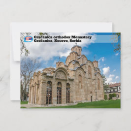 Servisch klooster Gračanica orthodox klooster Briefkaart