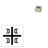 Servisch kruisje 	rubberstempel (Gestempeld)
