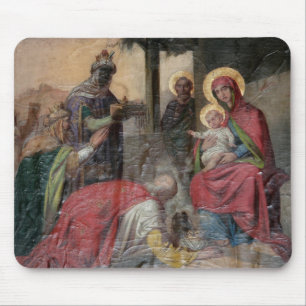 Servisch-orthodoxe icoonschildering in de kerk van muismat