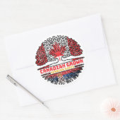 Servisch-Servisch Canadees Canada - vlag Ronde Sticker (Envelop)