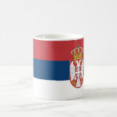 Servisch Vlag Keramische Koffie Mok (Center)