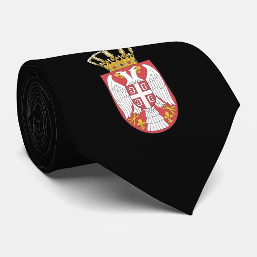 Servisch wapenschild stropdas (Opgerold)