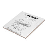 servische cyrillistische rhino tegeltje (Zijkant)