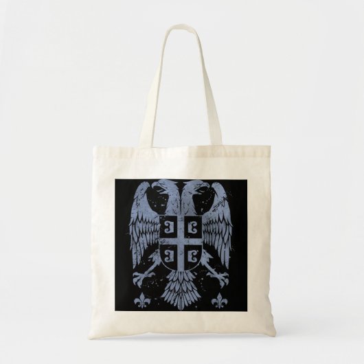 Servische dubbele adelaar als Servische wapenstils Tote Bag (Voorkant)