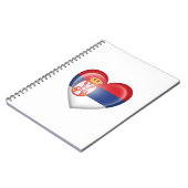 Servische hartvlag op wit notitieboek (Linkerzijde)