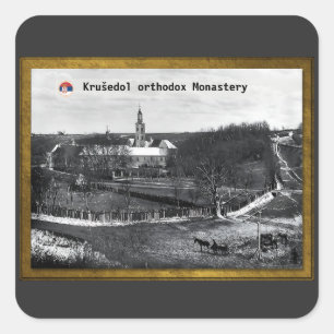 SERVISCHE KLOOSTERS - Krušedol Klooster 2 Vierkante Sticker