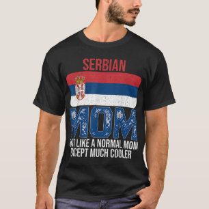 Servische mama Servië Flag Design Moeder Da T-shirt