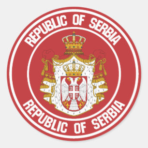 Servische Ronde Emblem Sticker