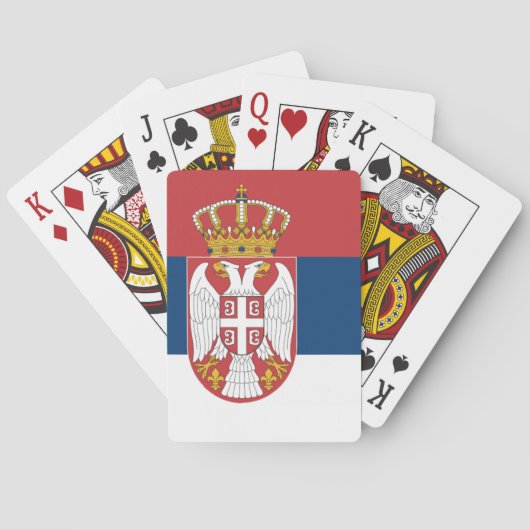 Servische staatsvlag pokerkaarten (Achterkant)