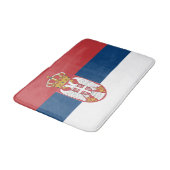 Servische vlag badmat (Gekanteld)