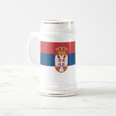 Servische vlag bierpul (Voorkant links)