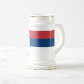 Servische vlag bierpul (Voorkant rechts)