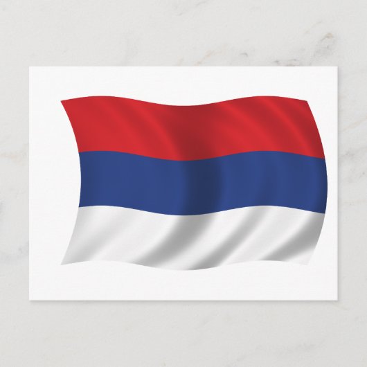 Servische vlag briefkaart (Voorkant)