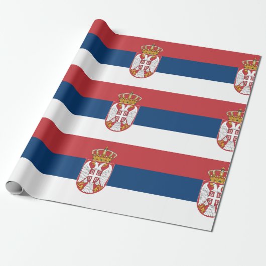 Servische vlag cadeaupapier (Uitgerold)