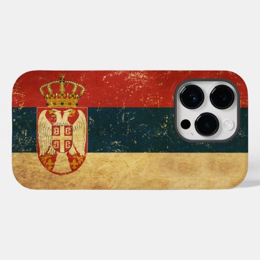 Servische vlag Case-Mate iPhone case (Achterkant (horizontaal))