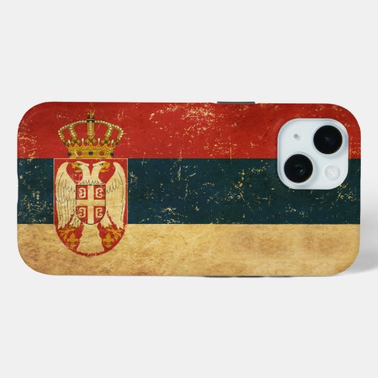 Servische vlag Case-Mate iPhone case (Achterkant (horizontaal))