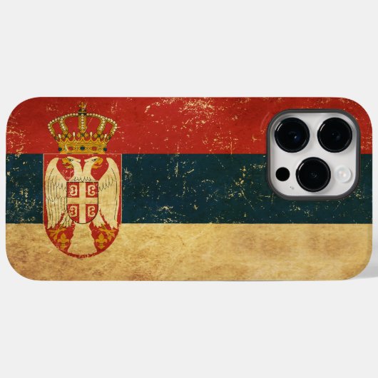 Servische vlag Case-Mate iPhone case (Achterkant (horizontaal))