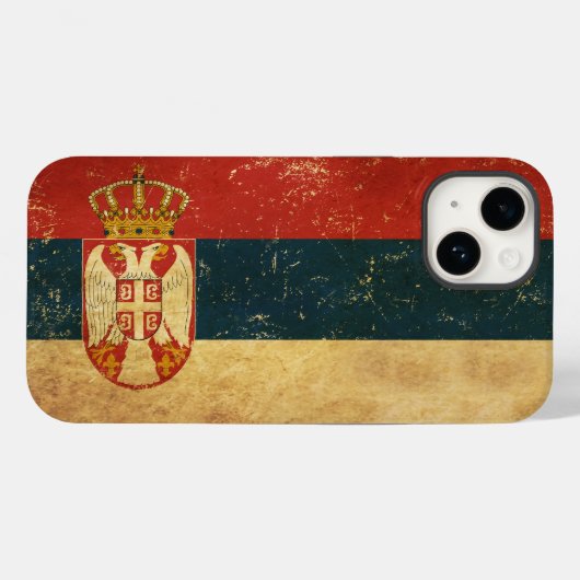 Servische vlag Case-Mate iPhone case (Achterkant (horizontaal))