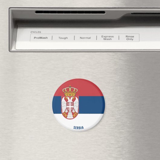 Servische vlag charmant patriotticum magneet (Insitu (Vaatwasser))