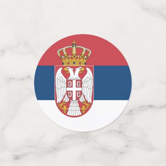 Servische vlag confetti (Kleine voorkant)