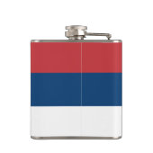 Servische vlag en reis Servië/sportfans Heupfles (Achterkant)