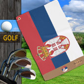 Servische vlag en Servische monogrammen Golfhanddo Golfhanddoek