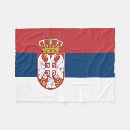Servische vlag fleece deken (Voorkant (Horizontaal))