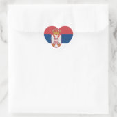 Servische vlag hart sticker (Tas)