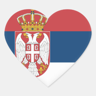 Servische vlag hart sticker