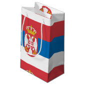 Servische vlag klein cadeauzakje (Achterkant Gekanteld)