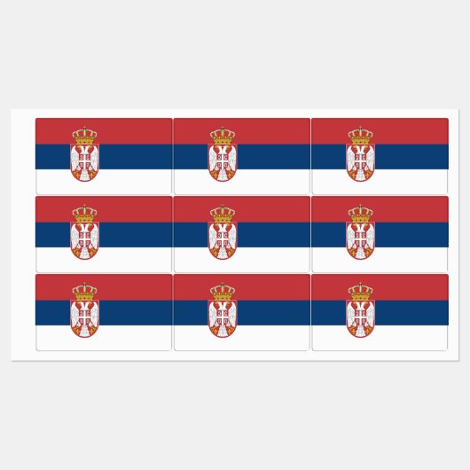 Servische vlag labels (Vel)