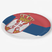 Servische vlag papieren bordje (Gekanteld)