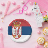 Servische vlag papieren bordje (Feest)