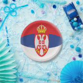 Servische vlag papieren bordje (Feest)