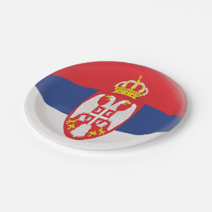 Servische vlag papieren bordje