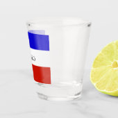 Servische vlag, patriottisch shot glas (Rechts)