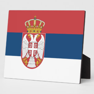 Servische vlag plaquette fotoplaat