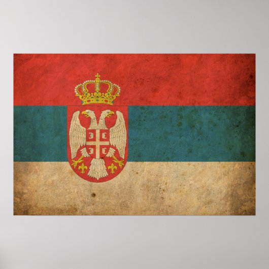  Servische vlag Poster (Voorkant)