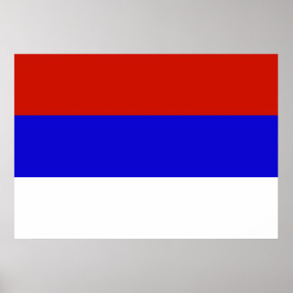 Servische vlag poster