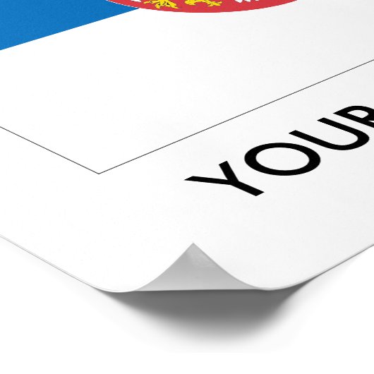 Servische vlag poster (Hoek)