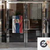Servische vlag raamsticker (Kantoordeur)