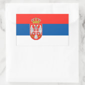 Servische vlag rechthoekige sticker (Tas)