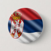Servische vlag ronde button 5,7 cm (Voorkant)