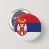 Servische vlag ronde button 5,7 cm (Voorkant /achterkant)