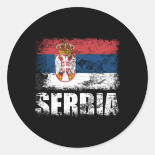 Servische vlag Servische vlag Ronde Sticker
