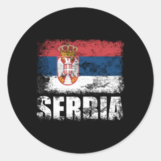 Servische vlag Servische vlag Ronde Sticker