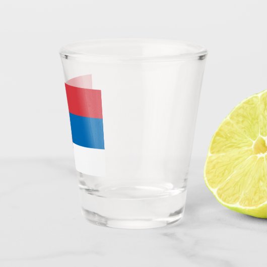 Servische vlag shot glas (Rechts)