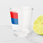 Servische vlag shot glas (Rechts)
