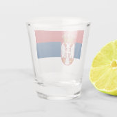 Servische vlag shot glas (Achterkant)